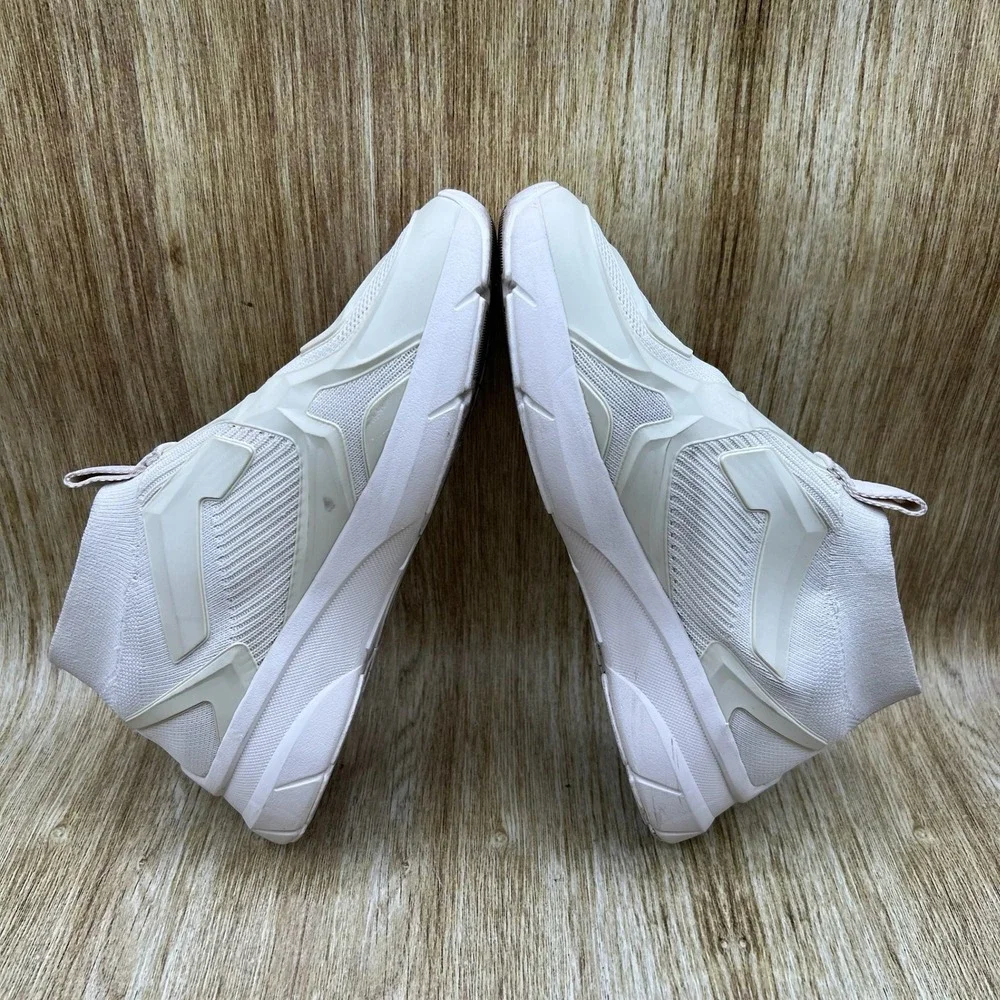 Hugo Boss Sock Sneakers Women's Size 7 EU 37 Cream White Slip On Knit Athleisure